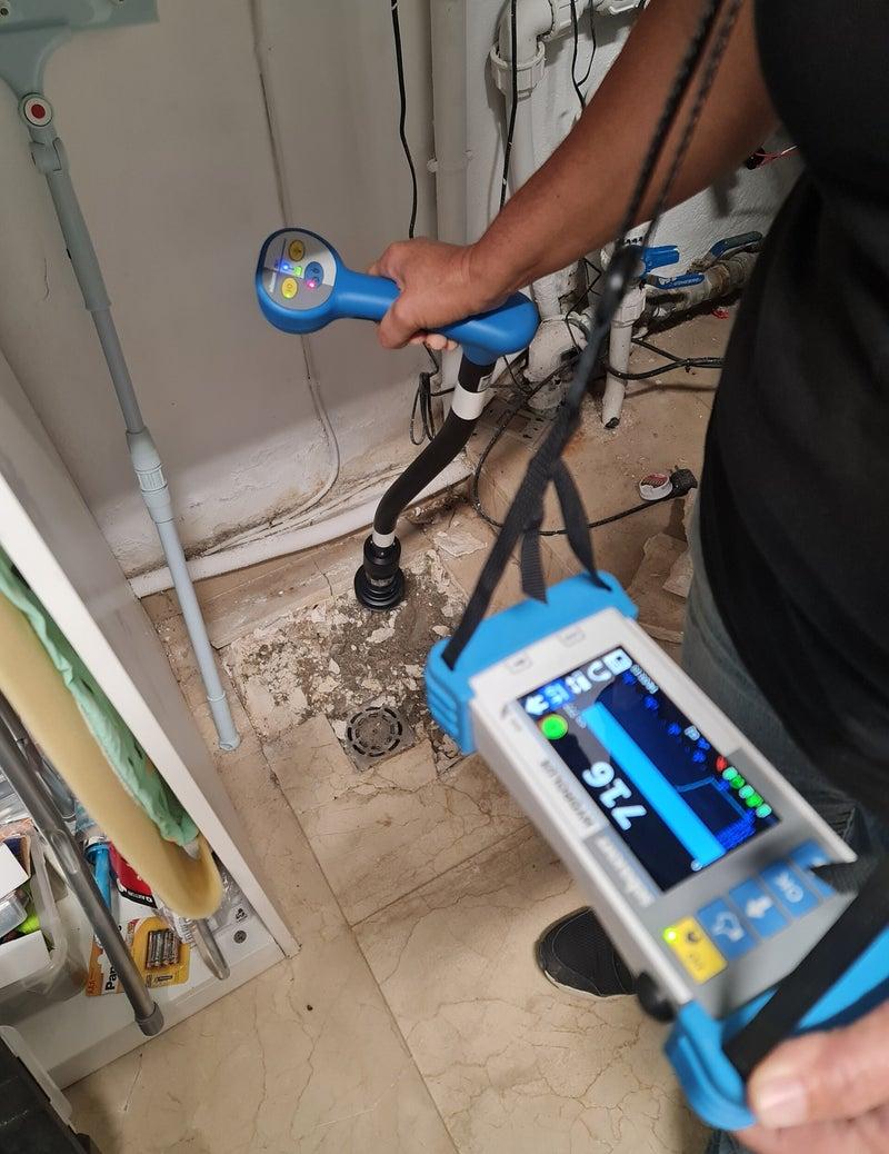 Localización profesional de fugas con gas traza